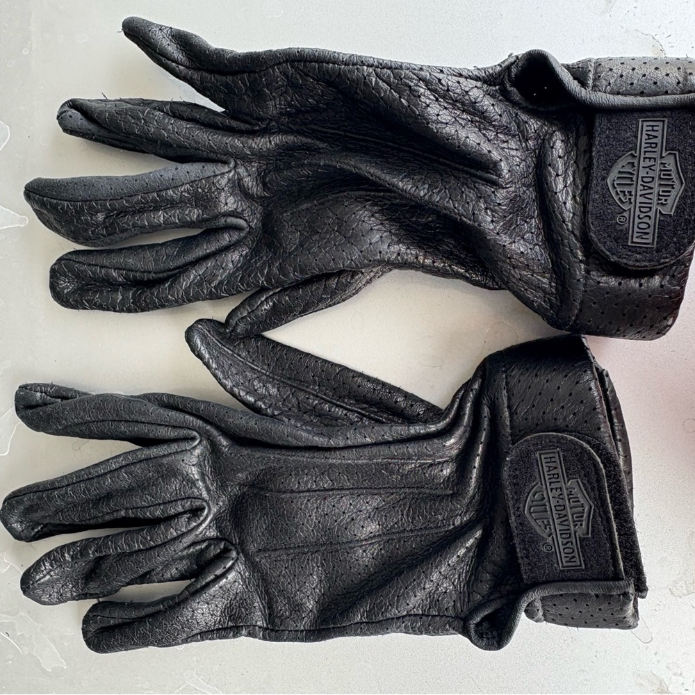 Harley-Davidson Perforated Black Riding Gloves